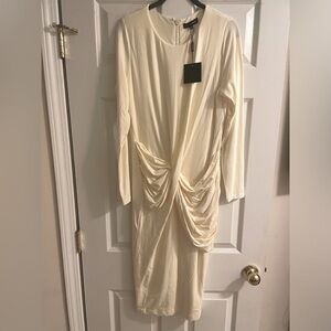 Jluxbasix Buttercream Modern Lovers Midi Dress - XXL
